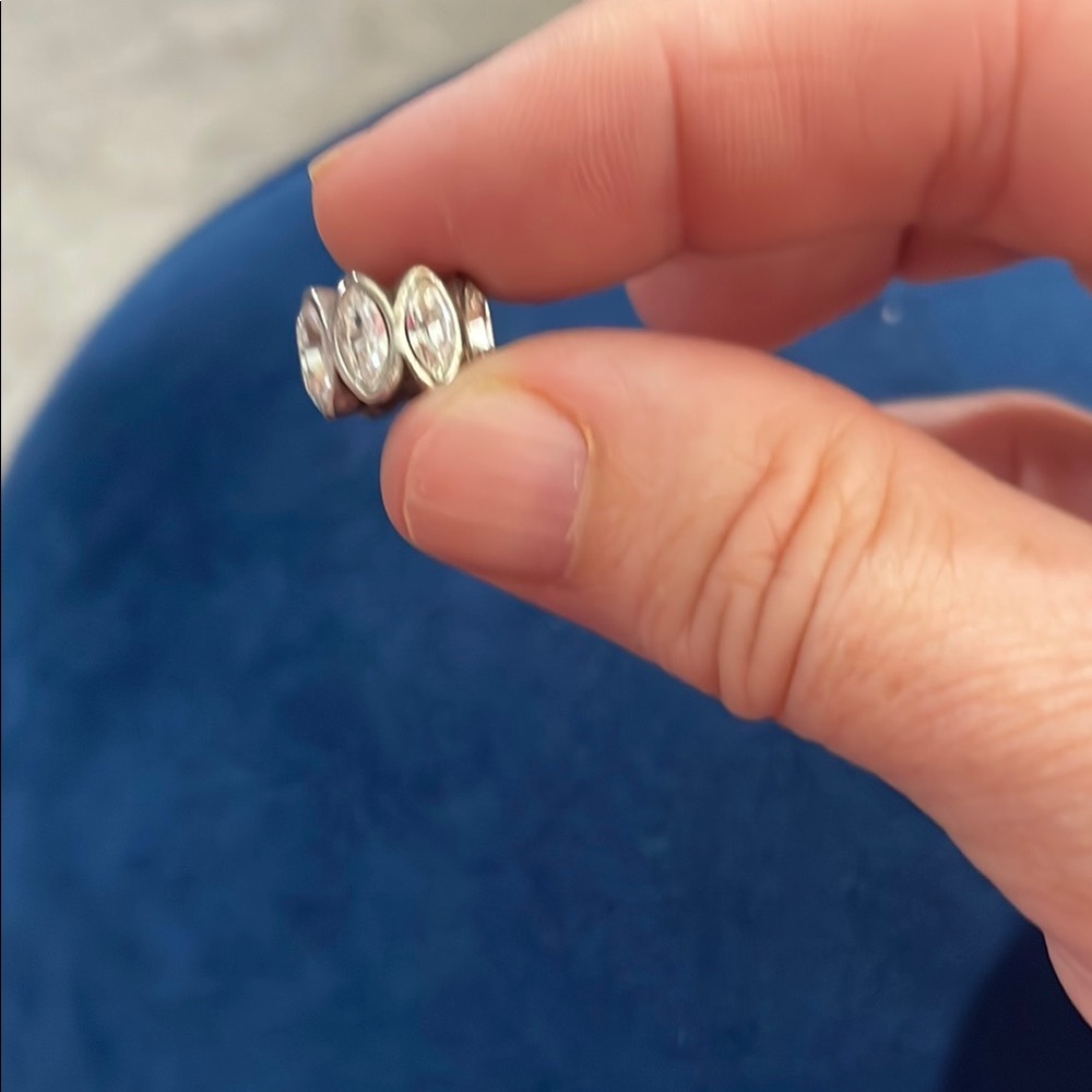 Brighton  Silver jeweled spacer bead